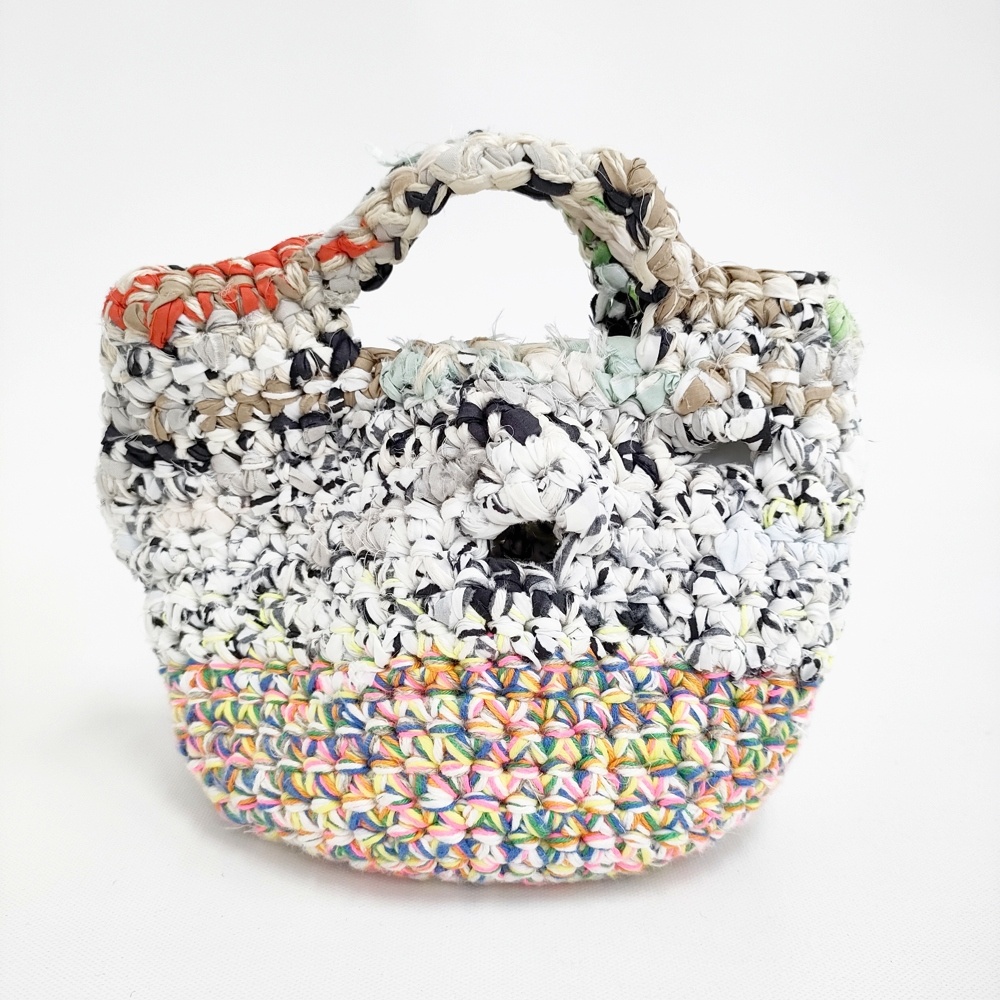 DANIELA GREGISの裂き編み クロッシェバッグ