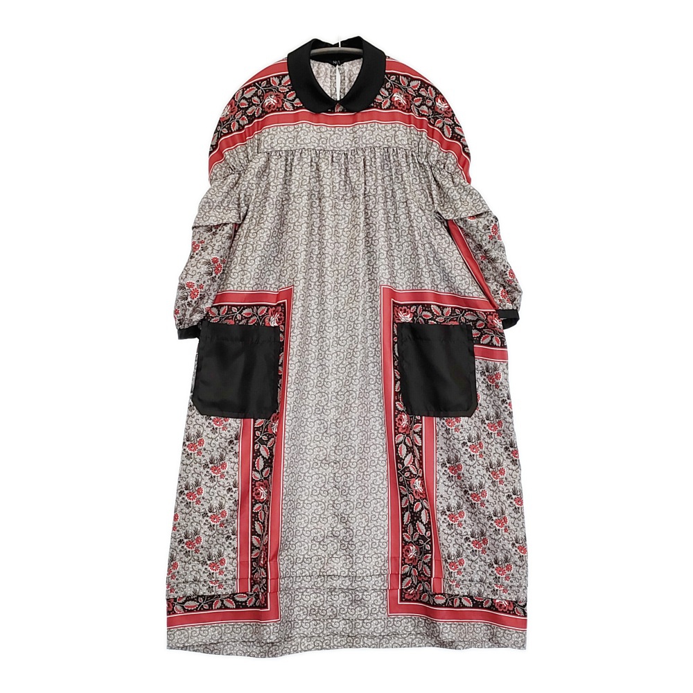 tricot COMME des GARCONSのパネルフラワーチロリアンドレス